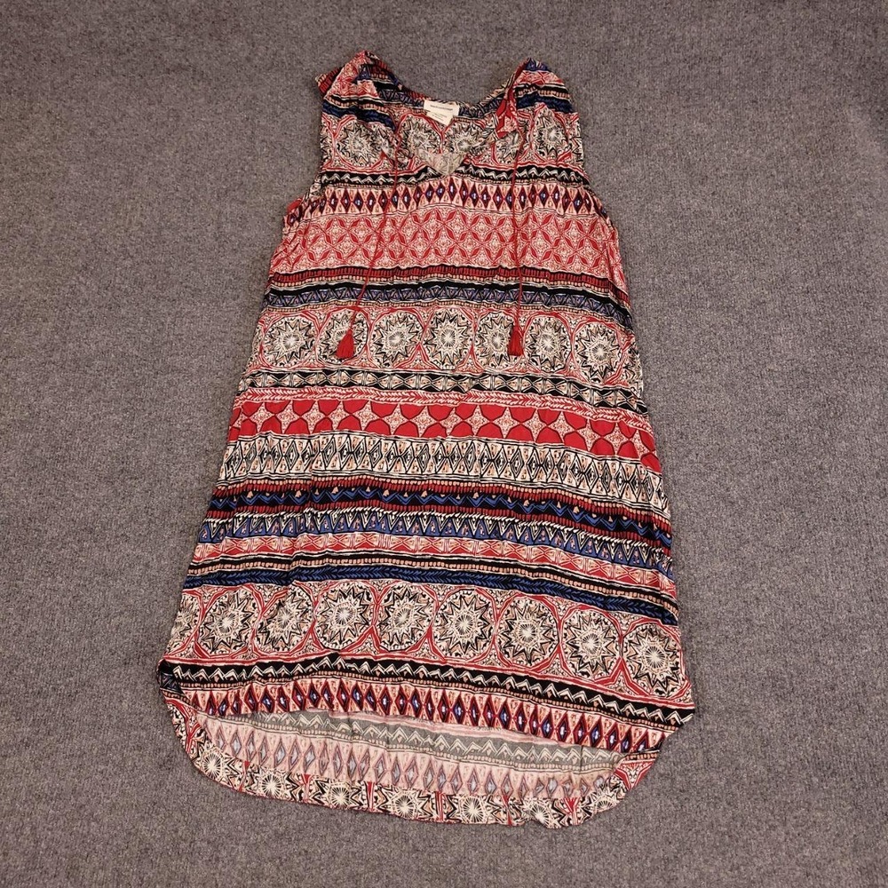 Beachlunchlounge multicoloured mini dress with tassels Size XL Rayon